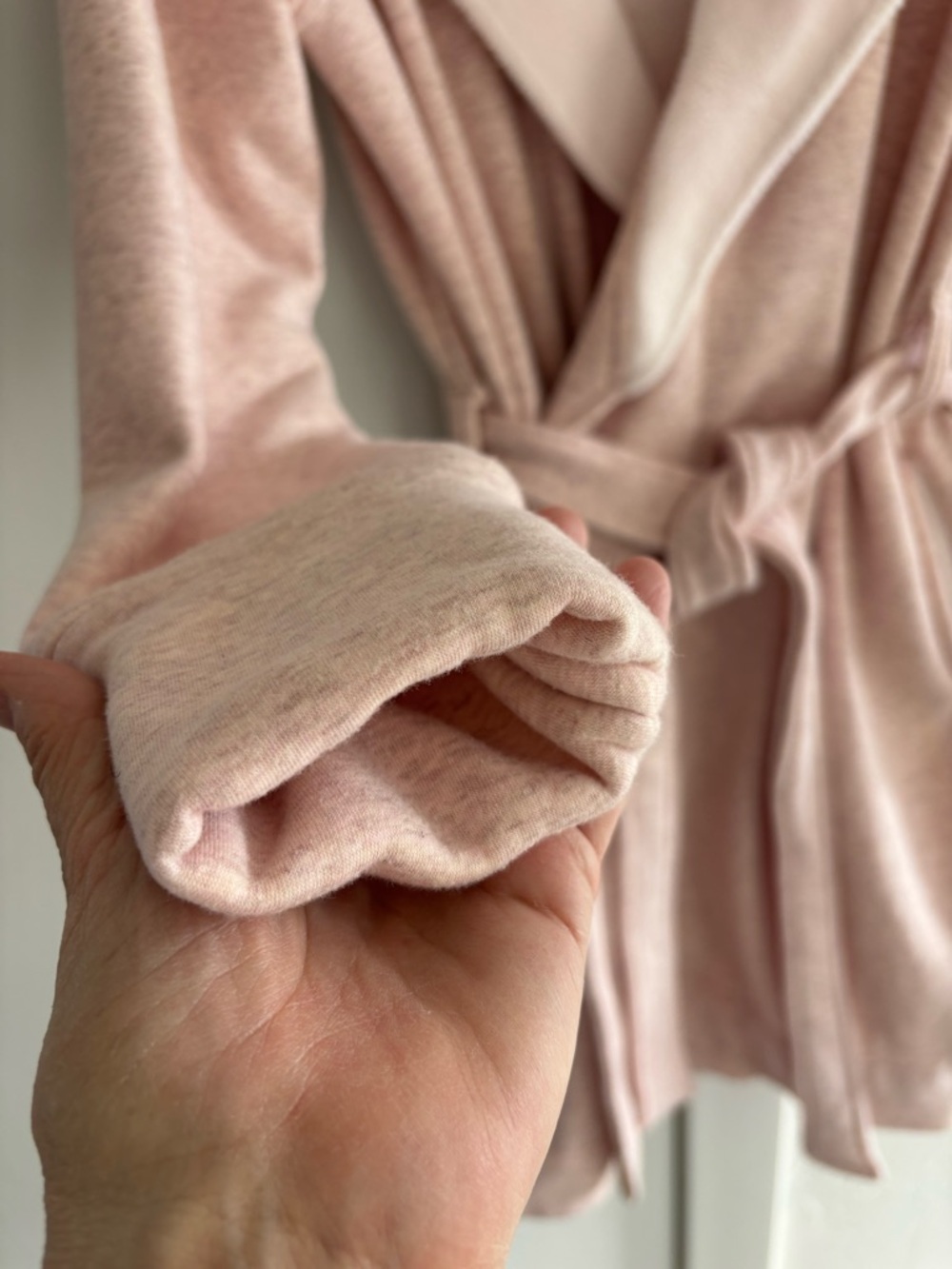 Yogalicious Ultra Plush Cozy Fleece Robe(Heather Petal Pink) - Picture 10 of 13